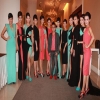 Supermodel contestants walk for famous designer
